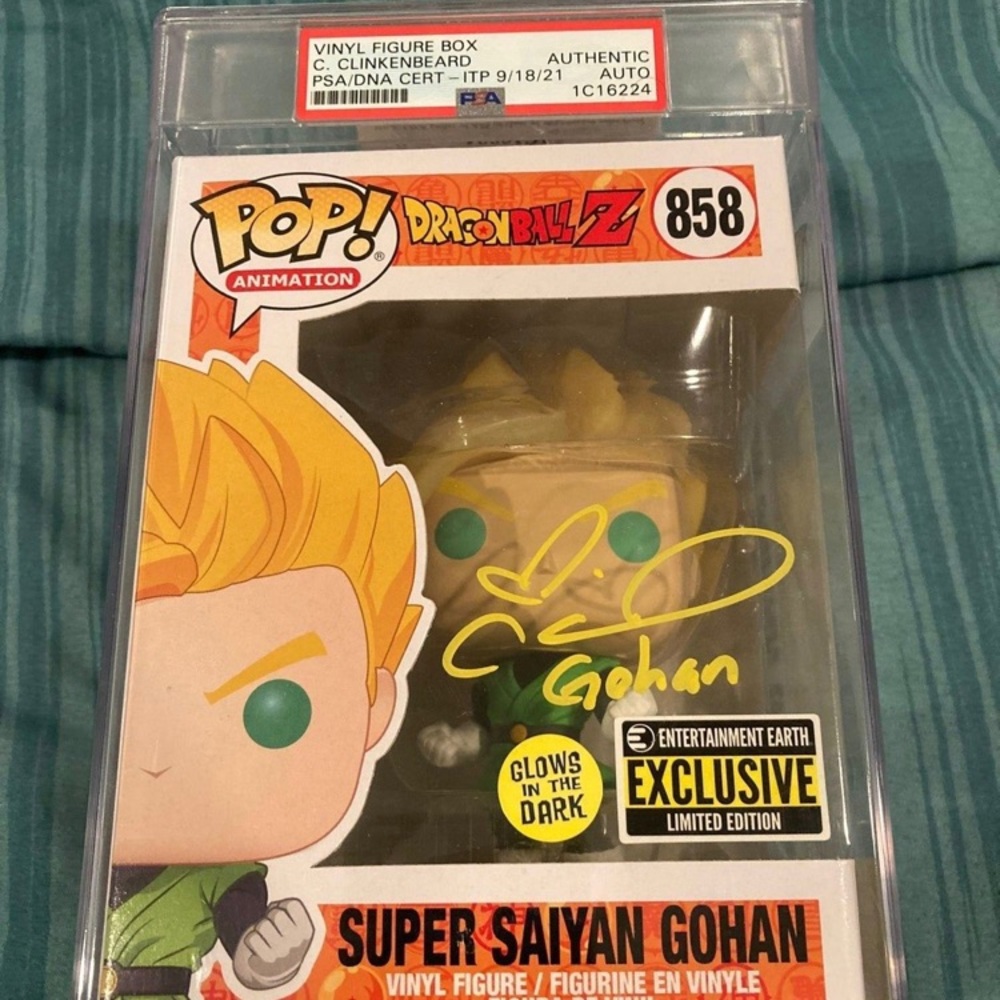 Gohan Signed PSA #858 Funko Pop Limited Edition!
